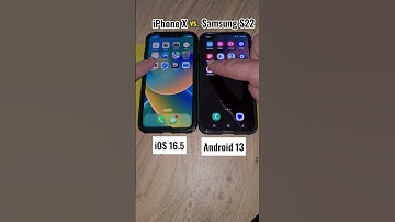 Boot up speedtest iPhone X vs. Samsung S22 | iOS 16.5 vs. Android 13 #iphonex #s22   #boot #shorts