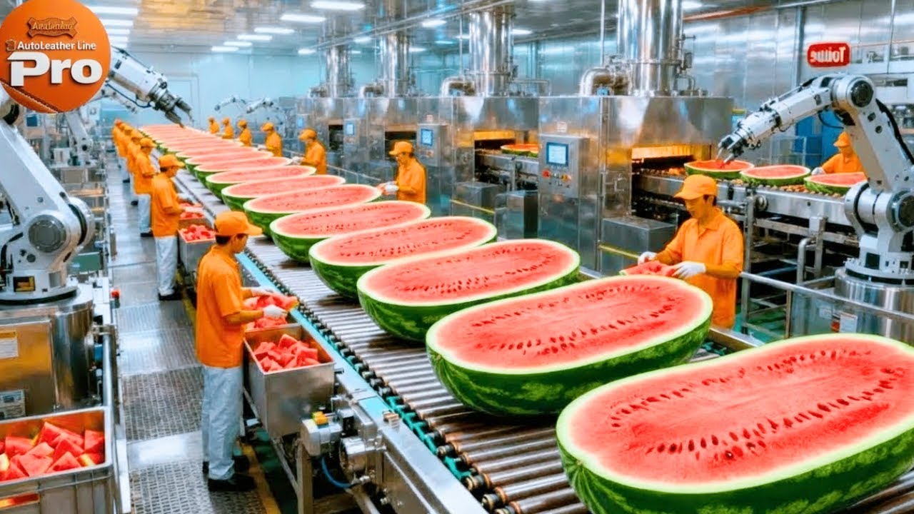 Amazing Watermelon Processing Line! From Harvest to Packaging