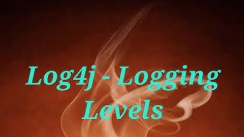 Log4j - Logging Levels @javasip-official