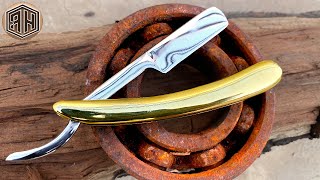 Turning Rusted BEARING into a Sharp STRAIGHT RAZOR