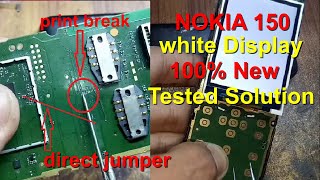 how to fix Nokia 150 white display | ta-1235 white display Solution ways jumper 100% Tested Solution