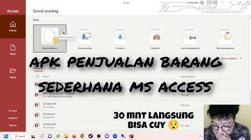 Tutorial Membuat Aplikasi Penjualan Barang Sederhana Menggunakan Ms. Access
