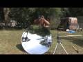 46" PARABOLIC MIRROR STEAM BOILER SOLAR POWER STEEL WOLL NANOPARTICE GreenPowerScience