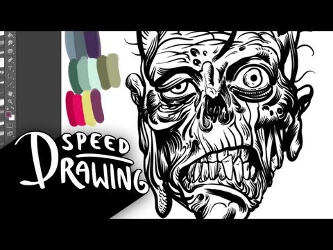 Speed Drawing: Zombie Head