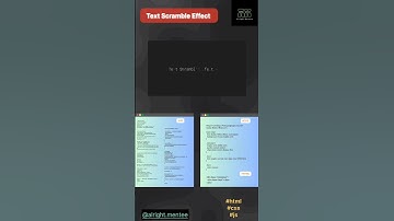 Text Scramble Effect #html #css #js #codingtips #code