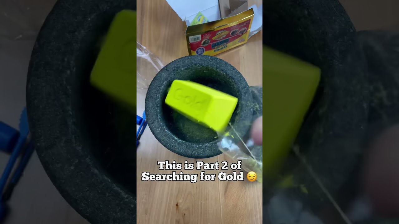 Crushing Gold Dig It Bar to Search for Real Gold 