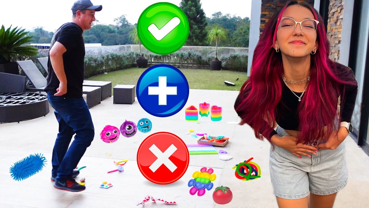 TROCANDO FIDGET TOYS COM MEU PAI DE UM JEITO MALUCO | Luluca