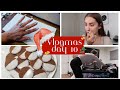 VLOGMAS UNPLUGGED: day 10 gingerbread cookie recipe, nail tutorial, quick makeup tutorial