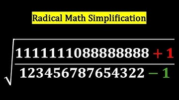 NO Calculator - Amazing Radical Simplification Question!