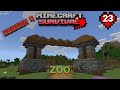 i made a zoo entrance in minecraft!! E101