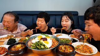 직접 담근 싱싱한 열무김치와 부드러운 보리밥으로 만든 열무보리비빔밥! (Young radish Barley Bibimbap) 요리&먹방 - Mukbang eating show image