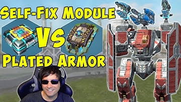SELF FIX Vs PLATED ARMOR Titan Modules Test - War Robots Arthur Gameplay WR