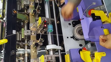 Taitan TQF- 368 Rotor Spinning Machine. Piecing video