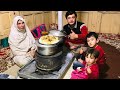 We Shift And Set Our Wooden Stove In Our Living Room || Cooked White Rice With Mutton