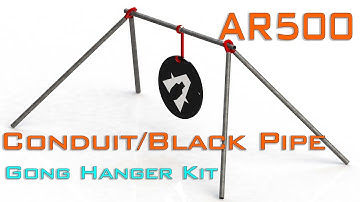 AR500 Conduit/Black Pipe Gong Hanger Kit