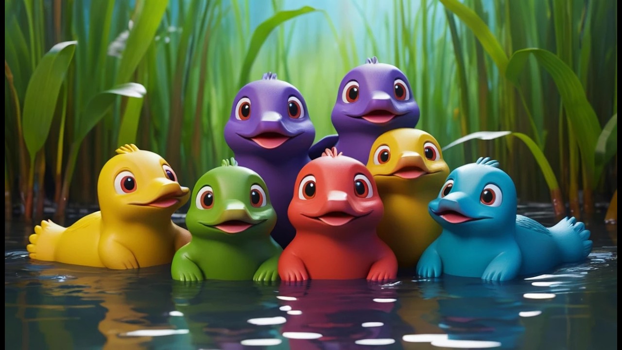 Five Little Platypuses Splash Splash | Underwater Animal Song & Kids Rhymes