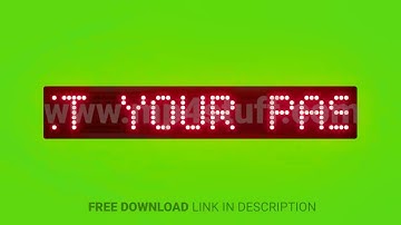 Reset Your Password Now Scrolling Red Dot Matrix LED Text Animation on Green Screen Seamless Loop