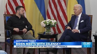 Biden publicly apologizes to Zelenskyy for delay in Military assistance during France meeting