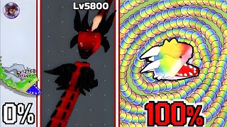 From lv0% to lv100% Snake Evolution! 🐍 Epic Max Level Battle | Snake Clash