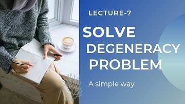 solve degeneracy problem by simplex method//Lec-7