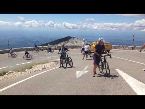 Wild winds at Mont Ventoux the day before the Tour