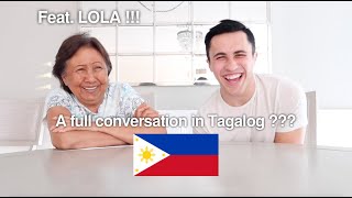 TRYING TO HAVE A FULL CONVERSATION IN TAGALOG Feat. MY FILIPINO GRANDMA | CHRIS & IAN