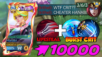 HANABI NEW ABNORMAL BURST CRIT DAMAGE BUILD!🔥 (must try) HANABI BEST 1 HIT BUILD 2025!
