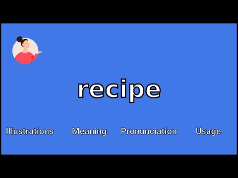 RECIPE - Meaning and Pronunciation