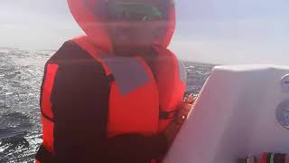 8.65m semi displacement rough sea