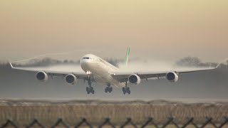 Airbus A340 Compilation arrivals and departures at Munich Airport A340200 300 500 and 600