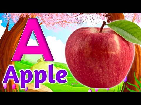 Phonics Song with TWO Words - A For Apple - ABC Alphabet Songs with Sounds for Children