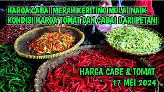 Kondisi Harga cabai rawit hari ini 17 Mei 2024 || Info harga tomat dan cabai saat ini di Jawa Timur