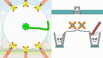 Puzzle Games Fun 🧩 Draw to Smash 🆚 Happy Glass