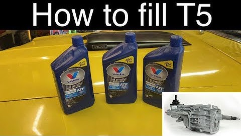 How to fill/check a T5 transmission and what to use.