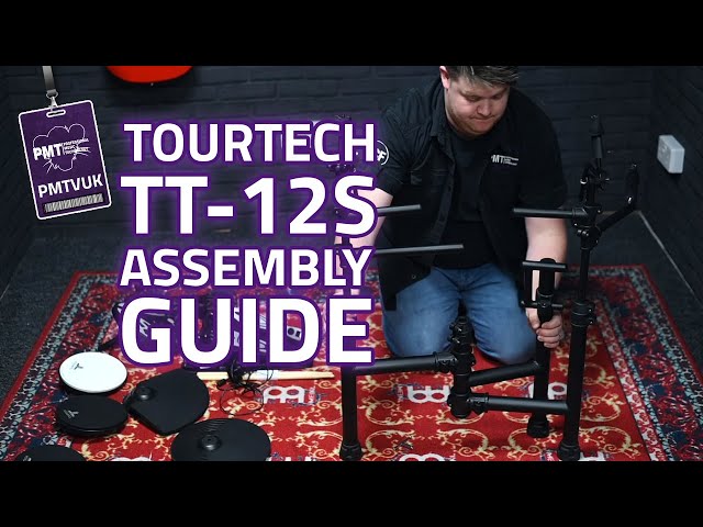 TOURTECH TT-12S Electronic Drum Kit Set Up & Assembly Guide - YouTube