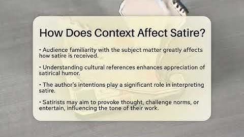 How Does Context Affect Satire? - The Prose Path