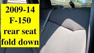 How to fold down rear seat back on 200920014 Ford F150 Super Crew