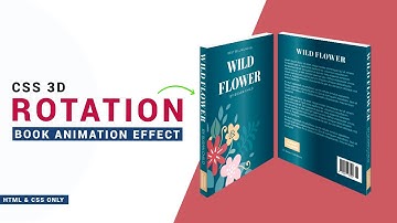 HOW TO CREATE CSS 3D ROTATING BOOK ANIMATION EFFECT | BOOK ANIMATED EFFECT WITH ROTATION