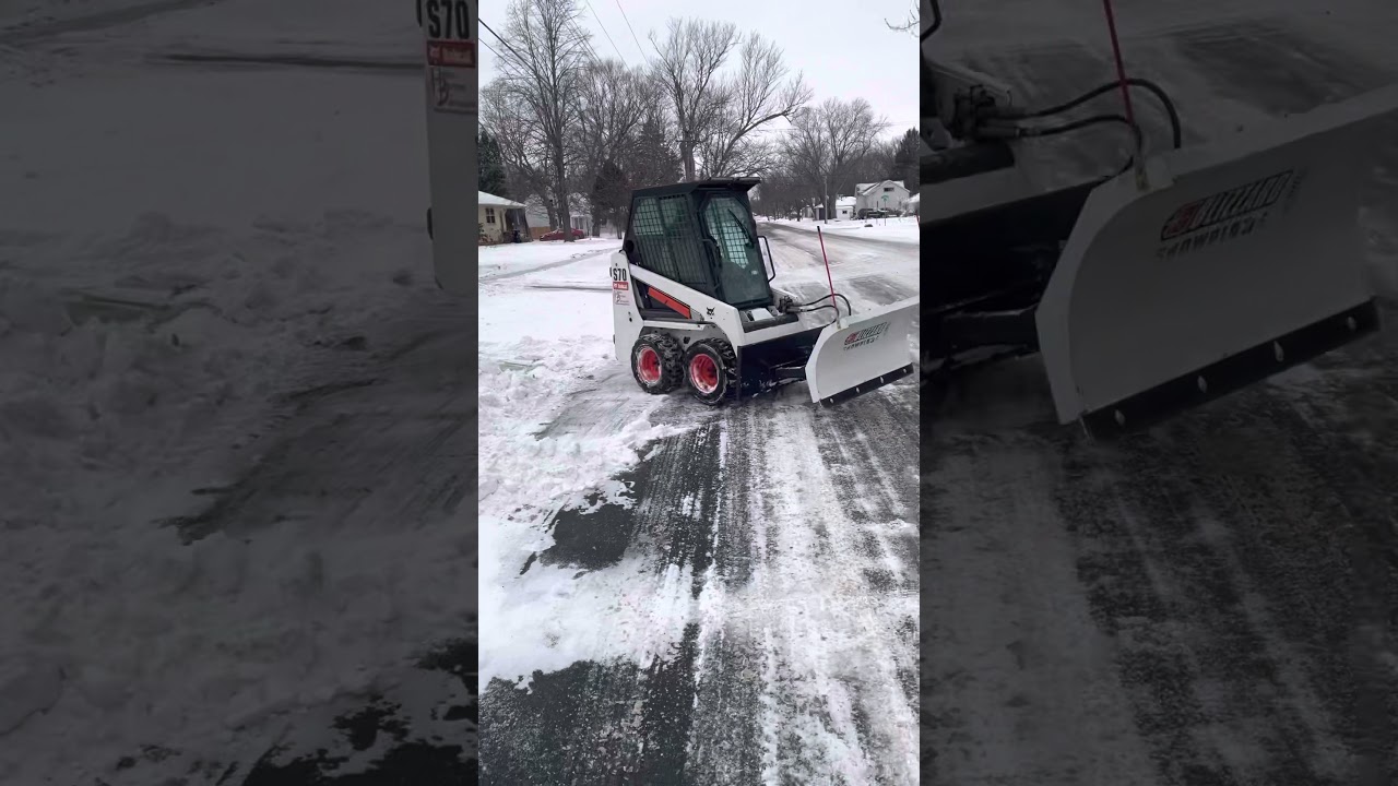 Bobcat s70 plowing sidewalks