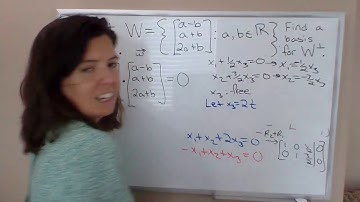 basis for orthogonal complement of W