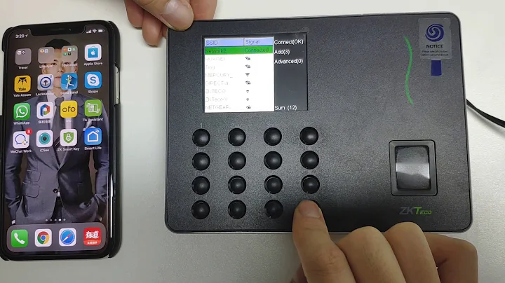 ZKTeco Time Attendance WL10&WL20 connect the App  to the device
