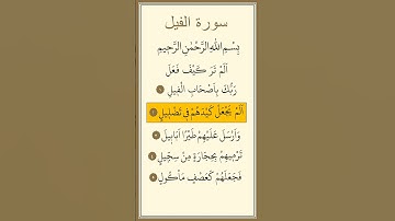 سورة الفيل مكررة بصوت مشاري العفاسي