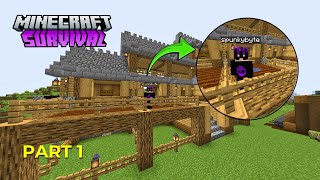 MINECRAFT Survival Series Ep 1 in Hindi | Made OP Survival Base \& Iron Armour 😍 #minecraft