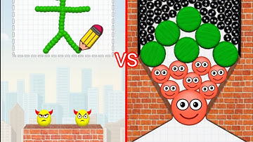 Hide Ball gameplay 🆚 Draw to Smash logic puzzle game