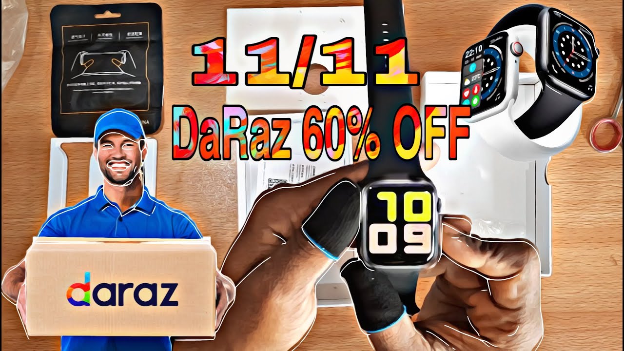 T500 smart watch ⌚ unboxing Daraz 11/11 Online Shopping mobile watch