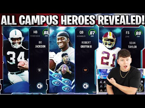 FREE 87 RG3 AND MAYER! 88 BO JACKSON, SEAN TAYLOR, AND MORE! CAMPUS HEROES REVEALED!