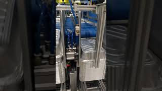 SEAC-1500 aluminum foil container production line,83185 in mass production! #chinesefactory #machine