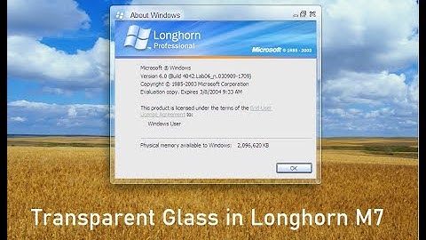 Transparent glass in Windows Longhorn build 4042 (Lab06_n)