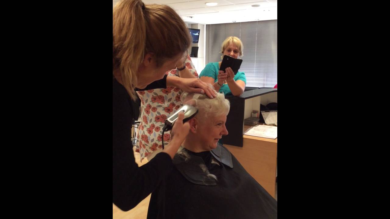 Janet Ebdon's brave the shave