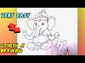 Ganesh Ji Drawing | Easy Lord Ganesha Sketch | Very Easy Drawing for Beginners